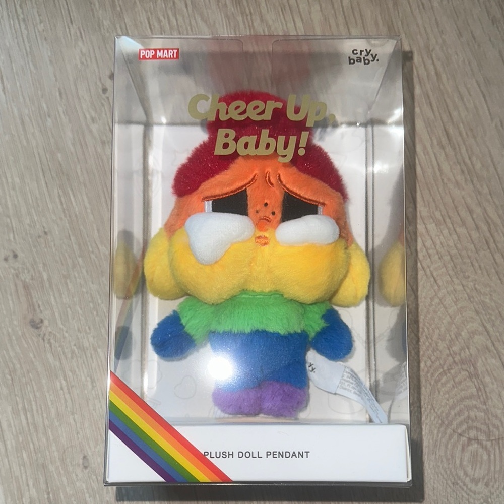 Cry Baby Plush Doll Pendant - Rainbow